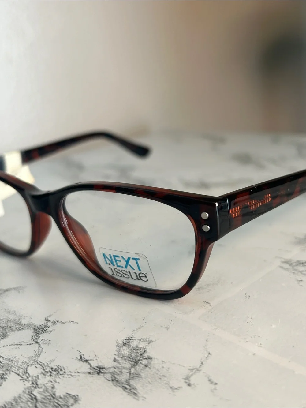 Next Issue AN 189 Tortoise Rectangular Eyeglass Frames 55-16-145 New with Tags